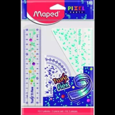 MAPED : Pixel Party vonalzókészlet, műanyag, törhetetlen - 3 db-os vonalzó