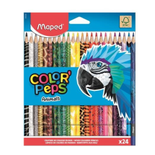 MAPED &quot;Color&#039;Peps Animal&quot; háromszögletű színesceruza készlet, 24 szín színes ceruza