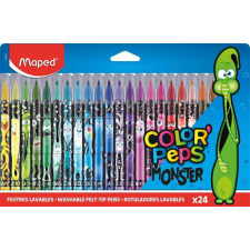 MAPED &quot;Color`Peps Monster&quot;, 2,8 mm, kimosható, 24 különböző színű filctoll készlet filctoll, marker