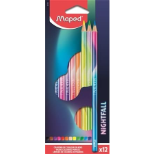 MAPED Színes ceruza készlet, háromszögletû, MAPED "Nightfall", 12 különbözõ szín - IMA831700... színes ceruza