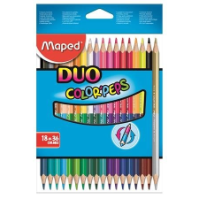MAPED Színes ceruza készlet, háromszögletű, kétvégű, MAPED &quot;Color\&acute;Peps Duo&quot;, 36 különböző szín színes ceruza