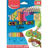 MAPED Színes ceruza készlet, háromszögletű, MAPED "Color`Peps Star", 36 különböző szín