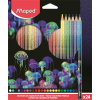 MAPED Színes ceruza készlet, háromszögletű, MAPED "Deepsea Paradise", 24 különböző szín