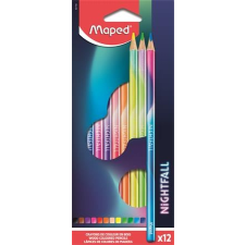 MAPED Színes ceruza készlet, háromszögletű, MAPED &quot;Nightfall&quot;, 12 különböző szín színes ceruza