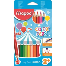 MAPED "Színes ceruza készlet, háromszögletű, vastag, MAPED ""Jumbo"", 12 különböző szín" színes ceruza