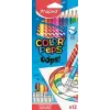 MAPED Színes ceruza készlet, háromszügletű, radírozható, MAPED "Color`Peps Oops", 12 különböző szín
