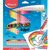 MAPED Színes ceruza készlet, háromszügletű, radírozható, MAPED "Color`Peps Oops", 24 különböző szín