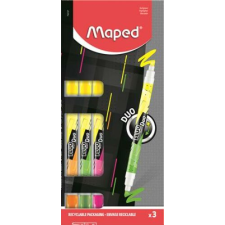 MAPED Szövegkiemelő készlet, 1-5 mm, kétvégű, MAPED "Fluo Peps Duo", vegyes színek filctoll, marker