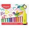 MAPED Szövegkiemelő készlet, 1-5 mm, MAPED "Fluo Peps Assorted", 12 különböző szín