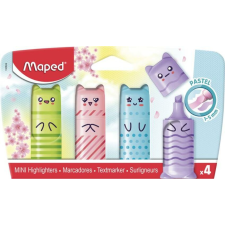 MAPED Szövegkiemelő készlet, 1-5 mm, MAPED "Mini Pastel", 4 különböző pasztell szín filctoll, marker