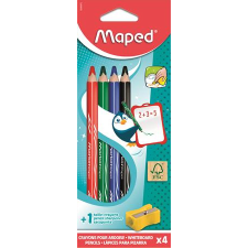 MAPED Táblaceruza készlet, fehértáblához, MAPED, 4 féle szín, hegyezővel hegyező