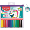 MAPED Táblamarker készlet, 1,5 mm, kimosható, fehértáblához, MAPED  Marker Peps, 12 különböző szín