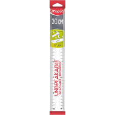 MAPED Vonalzó, műanyag, törhetetlen, 30 cm, MAPED "Study Unbreakable", átlátszó vonalzó