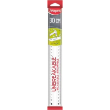 MAPED Vonalzó, műanyag, törhetetlen, 30 cm, MAPED "Study Unbreakable", átlátszó vonalzó