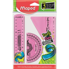 MAPED Vonalzókészlet, műanyag, törhetetlen, 3 darabos, MAPED &quot;Twist&#039;n Flex&quot; vonalzó