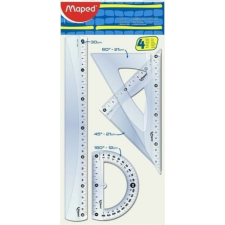 MAPED Vonalzókészlet, nagy, műanyag, 4 db-os, Maped vonalzó