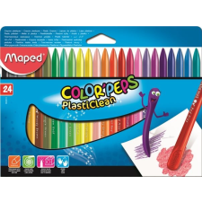 MAPED Zsírkréta,  "Color`Peps" PlastiClean, 24 különböző szín kréta