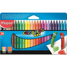 MAPED Zsírkréta, MAPED &quot;Color\&acute;Peps&quot;, Wax, 24 különböző szín pasztellkréta