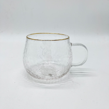 MARBERY Bögre, üveg, 4 db, arany szegéllyel - 475 ml bögrék, csészék