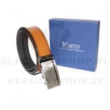  Marco Sergioni férfi bőr öv díszdobozban - Caramell ajándéktárgy