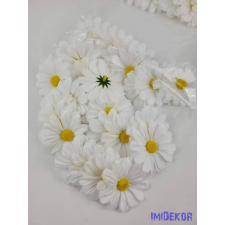  Margaréta selyem fej 6 cm - Fehér dekorációs kellék