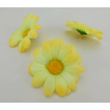  Margaréta selyemvirág fej 6 cm - Sárga dekoráció