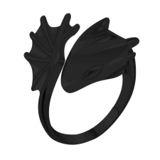 Maria King Állítható méretű ultravagány sárkányos gyűrű, fekete gyűrű