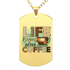 Maria King Az Élet a Kávé után kezdődik medál lánccal, választható több színben nyaklánc