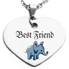 Maria King Best Friend (legjobb barát) elefántos szív medál láncra, vagy kulcstartóra  (többféle) medál