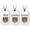 Maria King Best Friends Forever tigrises hármas medál lánccal vagy kulcstartóval