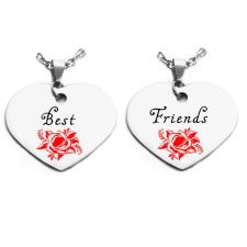 Maria King Best Friends rózsás páros medál lánccal vagy kulcstartóval (többféle) medál