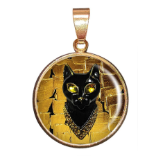Maria King CARSTON Egyiptomi cicás medál lánccal vagy kulcstartóval medál