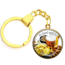 Maria King CARSTON Elegant Chips sörrel kulcstartó ezüst vagy arany színben kulcstartó