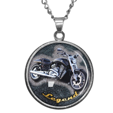 Maria King CARSTON Elegant Harley D. medál lánccal vagy kulcstartóval, ezüst vagy arany színben nyaklánc