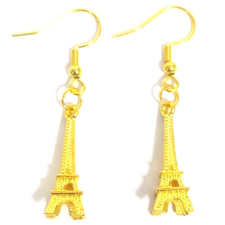 Maria King Eiffel-torony fülbevaló, választható arany vagy ezüst színű akasztóval fülbevaló