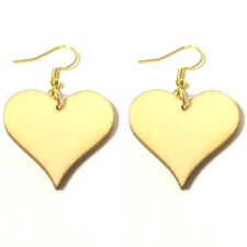 Maria King Fa szív (3 cm) fülbevaló, választható arany vagy ezüst színű akasztóval fülbevaló