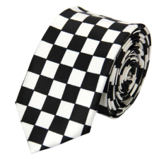 Maria King Fehér-fekete kockás nyakkendő nyakkendő