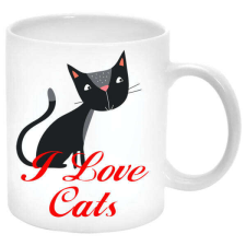 Maria King I Love Cats... Bögre (Feliratozható) bögrék, csészék