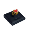 Maria King Kis szíves üveglencsés gyűrű, választható arany és ezüst színben