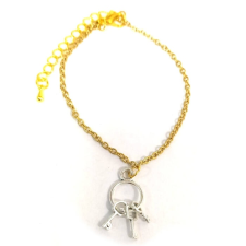 Maria King Kulcscsomó karkötő charmmal, arany vagy ezüst színben karkötő