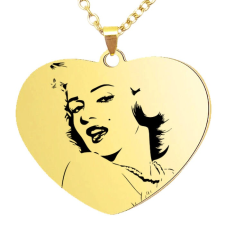 Maria King Marilyn Monroe medál lánccal, választható több formában és színben medál