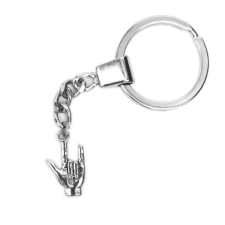 Maria King Ördögvilla kézjel kulcstartó, ezüst színben kulcstartó
