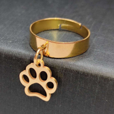 Maria King Tappancs charmos állítható méretű gyűrű, arany színű, választható szélességben gyűrű