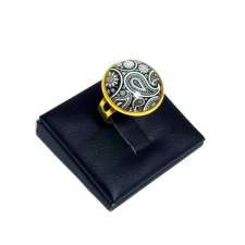 Maria King Török mintás üveglencsés gyűrű, választható arany és ezüst színben gyűrű
