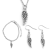 MariaKing Angyalszárny nyaklánc, fülbevaló és karkötő szett