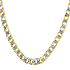 MariaKing Arany-ezüst színű kéttónusú divat nyaklánc, 60 cm nyaklánc