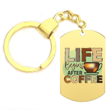 MariaKing Az Élet a Kávé után kezdődik kulcstartó több színben és formátumban kulcstartó