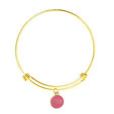 MariaKing BFF pink medál arany színű karperecen nyaklánc