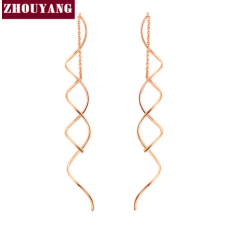 MariaKing Csavart fülbevaló, aranyozott rose gold fülbevaló