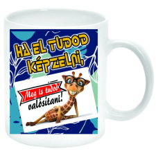 MariaKing Ha el tudod képzelni, meg is tudod valósítani – zsiráfos Bögre (feliratozható) bögrék, csészék